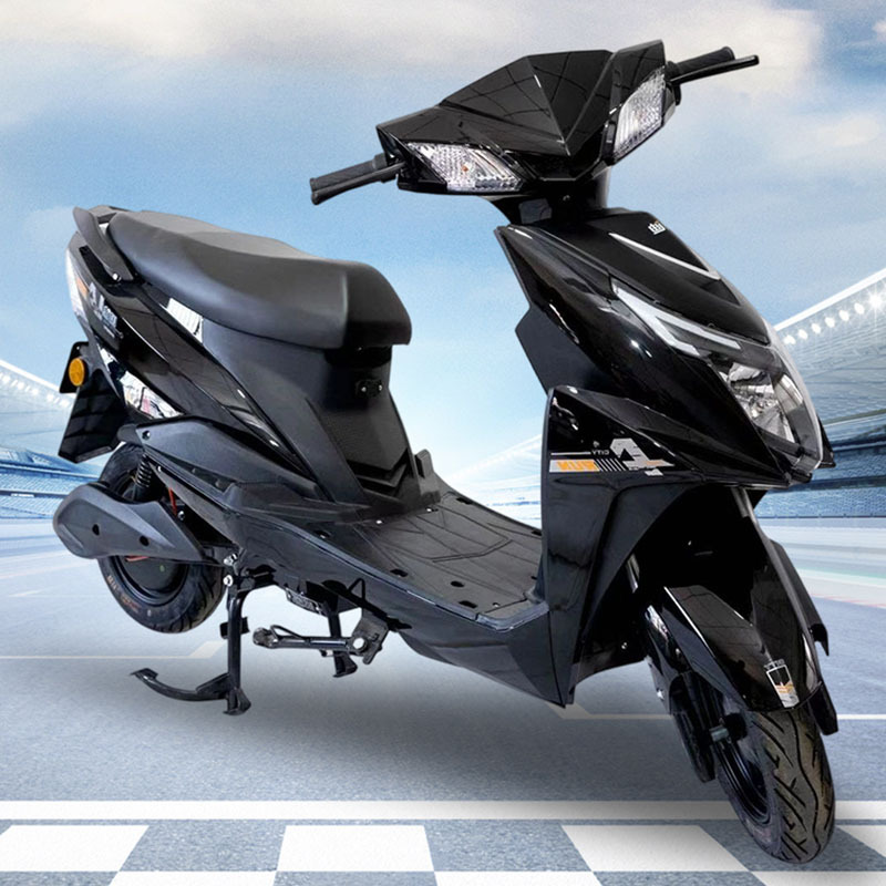 Sport Black Dual Light Electric Moped Scooter