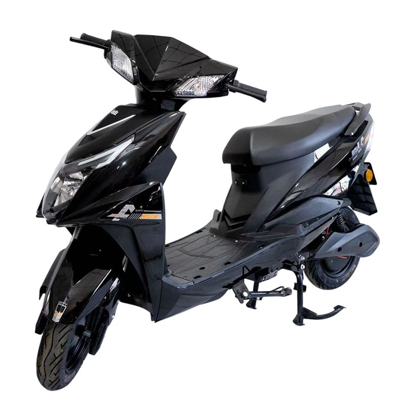 Sport Black Dual Light Electric Moped Scooter