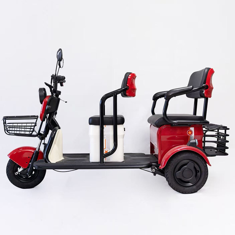 Dual Row Seats Elderly Electric Tricycle