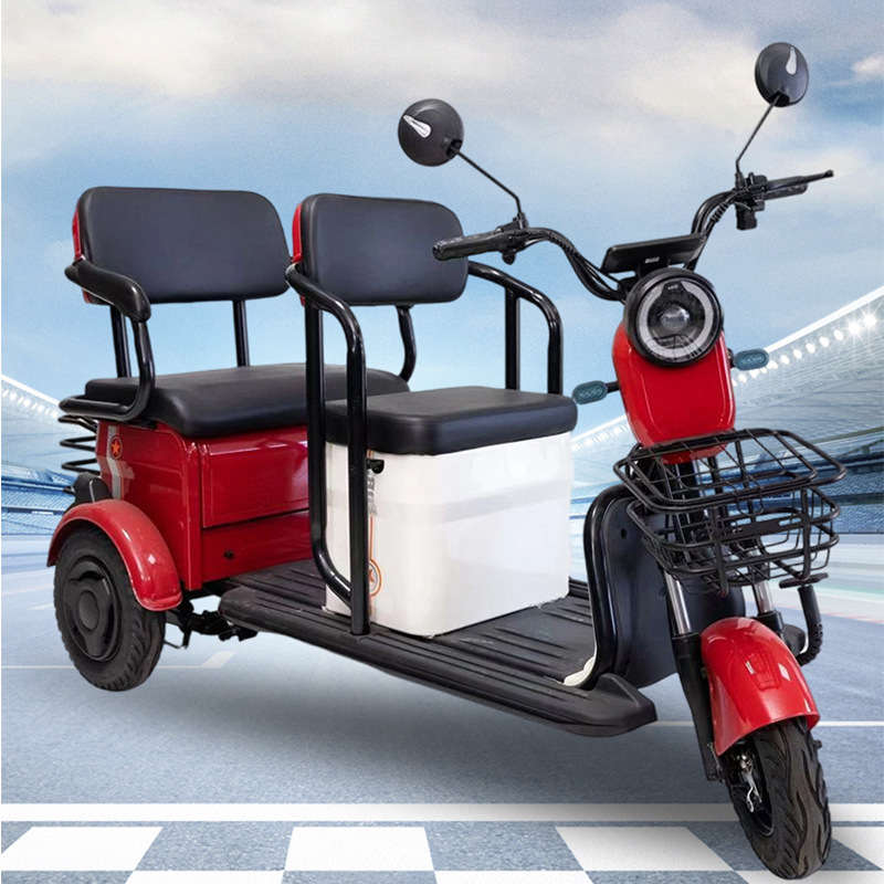 Dual Row Seats Elderly Electric Tricycle